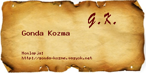 Gonda Kozma névjegykártya